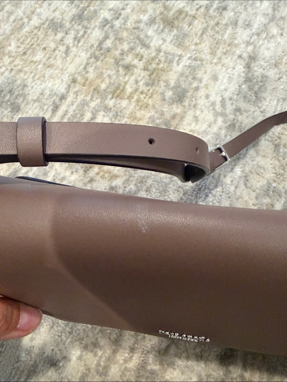kate spade Two-Tone Mauve Brown Leather Crossbody - Picture 2 of 6